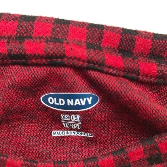 Old Navy black/red gingham top EUC XS(5T) - Picture 4 of 5